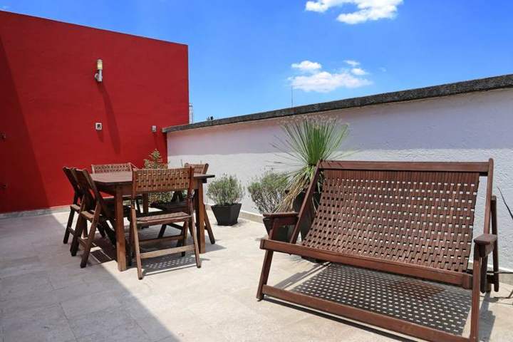 Dining on the terrace