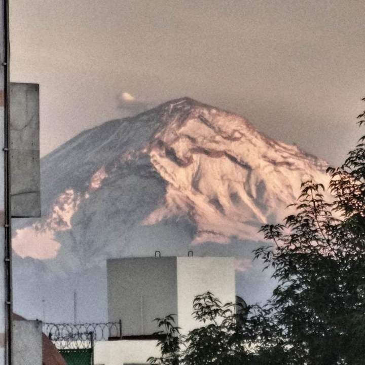 Popocatépetl, seen from the apartment